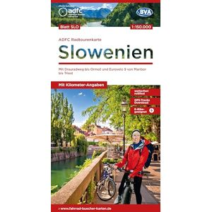 BVA ADFC Radtourenkarte Slowenien 1:150.000: reiß- und wetterfest, E-Bike geeignet, GPS-Tracks Download, mit Kilometer-Angaben, Mit Drauradweg bis Ormo¿ und Eurovelo 9 von Maribor bis Triest BVA ADFC Radtourenkarte Slowenien 1:150.000: reiß- und wetterfest, E-Bike geeignet, GPS-Tracks Download, mit Kilometer-Angaben, Mit Drauradweg bis Ormo¿ und Eurovelo 9 von Maribor bis Triest