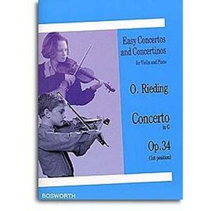 Various OSKAR RIEDING VIOLIN CONCERTO IN G OP.34 (VIOLIN/PIANO) VLN: (1st Position) (Easy Concertos and Concertinos for Violin and Piano) Various OSKAR RIEDING VIOLIN CONCERTO IN G OP.34 (VIOLIN/PIANO) VLN: (1st Position) (Easy Concertos and Concertinos for Violin and Piano)