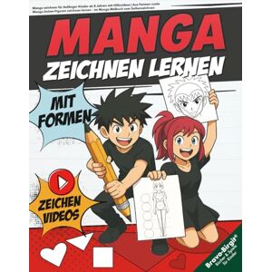 Bravo, Birgit Manga zeichnen für Anfänger Kinder ab 8 Jahren mit Hilfsvideos: Aus Formen coole Manga Anime-Figuren zeichnen lernen – im Manga Malbuch zum Selberzeichnen Bravo, Birgit Manga zeichnen für Anfänger Kinder ab 8 Jahren mit Hilfsvideos: Aus Formen coole Manga Anime-Figuren zeichnen lernen – im Manga Malbuch zum Selberzeichnen
