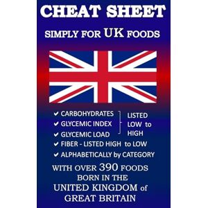 Lickus, Judy CHEAT SHEET SIMPLY for UK Foods: CARBOHYDRATE, GLYCEMIC INDEX, GLYCEMIC LOAD FOODS Listed from LOW to HIGH + High FIBER FOODS Listed from HIGH TO LOW ... CATEGORY with OVER 390 foods BORN IN THE UK Lickus, Judy CHEAT SHEET SIMPLY for UK Foods: CARBOHYDRATE, GLYCEMIC INDEX, GLYCEMIC LOAD FOODS Listed from LOW to HIGH + High FIBER FOODS Listed from HIGH TO LOW ... CATEGORY with OVER 390 foods BORN IN THE UK