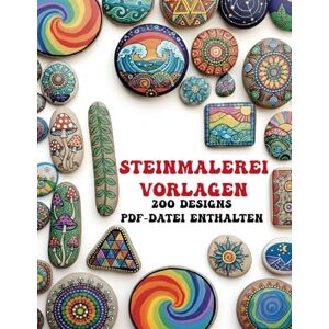 stonia Steinmalerei Vorlagen: 200 Designs, PDF-Datei enthalten, Mandala, Tiere, Totenköpfe und mehr stonia Steinmalerei Vorlagen: 200 Designs, PDF-Datei enthalten, Mandala, Tiere, Totenköpfe und mehr