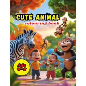 ji, Ram Cute Animals Colouring Book for Kids Ages 4-8 Fun and Easy Animal Designs to Color ji, Ram Cute Animals Colouring Book for Kids Ages 4-8 Fun and Easy Animal Designs to Color