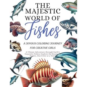 Bahmad, Mona The Majestic World of Fishes A JOYOUS COLORING JOURNEY FOR CREATIVE GIRLS: Featuring Authentic Images Color interior Pages of Real Fish Photographs (Realistic images coloring books) Bahmad, Mona The Majestic World of Fishes A JOYOUS COLORING JOURNEY FOR CREATIVE GIRLS: Featuring Authentic Images Color interior Pages of Real Fish Photographs (Realistic images coloring books)