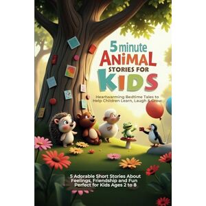 Kumar, Gaurav 5-Minute Animal Stories for Kids: Heartwarming Bedtime Tales to Help Children Learn, Laugh & Grow: 5 Adorable Short Stories About Feelings, Friendship, and Fun – Perfect for Kids Ages 2 to 8 Kumar, Gaurav 5-Minute Animal Stories for Kids: Heartwarming Bedtime Tales to Help Children Learn, Laugh & Grow: 5 Adorable Short Stories About Feelings, Friendship, and Fun – Perfect for Kids Ages 2 to 8