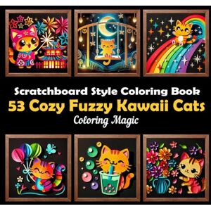 Lee 53 Cozy Fuzzy Kawaii Cats: Stress Relief Scratchboard Style Coloring Book for Adults & Teens, Paper Cutting & Origami Art on Black Background, ... (Midnight Black Background Coloring Series) Lee 53 Cozy Fuzzy Kawaii Cats: Stress Relief Scratchboard Style Coloring Book for Adults & Teens, Paper Cutting & Origami Art on Black Background, ... (Midnight Black Background Coloring Series)