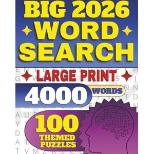 Braincrest, Leo Big 2026 Word Search: 4000 Calming Words in Large Print for Adults and Seniors Easy-to-Read Puzzles for Stress Relief, Focus & Fun Anti Eye Strain Design with Themed Index & Complete Solutions Braincrest, Leo Big 2026 Word Search: 4000 Calming Words in Large Print for Adults and Seniors Easy-to-Read Puzzles for Stress Relief, Focus & Fun Anti Eye Strain Design with Themed Index & Complete Solutions