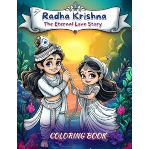 Books, The Radha Krishna The Eternal Love Story: Coloring Book for Mindfulness and Joy Books, The Radha Krishna The Eternal Love Story: Coloring Book for Mindfulness and Joy