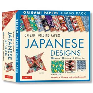 Tuttle Publishing Origami Folding Papers Jumbo Pack: Japanese Designs: 300 Origami Folding Papers in 3 Sizes (6 Inch; 6 3/4 Inch and 8 1/4 Inch) and a 16-Page Book: 300 ... and a 16-page Instructional Origami Book Tuttle Publishing Origami Folding Papers Jumbo Pack: Japanese Designs: 300 Origami Folding Papers in 3 Sizes (6 Inch; 6 3/4 Inch and 8 1/4 Inch) and a 16-Page Book: 300 ... and a 16-page Instructional Origami Book