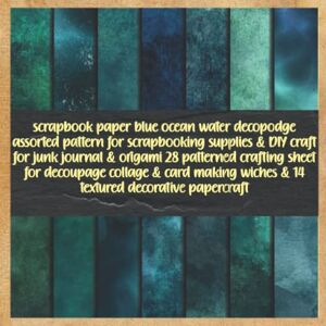 nick ray, alexis scrapbook paper blue ocean water decopodge assorted pattern for scrapbooking supplies &DIY craft for junk journal & origami 28 patterned crafting ... papercraft: sea life deco tea party nick ray, alexis scrapbook paper blue ocean water decopodge assorted pattern for scrapbooking supplies &DIY craft for junk journal & origami 28 patterned crafting ... papercraft: sea life deco tea party