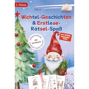 THiLO Wichtel-Geschichten & Erstlese-Rätsel-Spaß: Erstlesebuch zum Silben lesen lernen 1. Klasse & 2. Klasse. Das Wichtelbuch mit Wichtelgeschichten & Weihnachtsrätsel Spaß für schöne Wichtel Weihnachten. THiLO Wichtel-Geschichten & Erstlese-Rätsel-Spaß: Erstlesebuch zum Silben lesen lernen 1. Klasse & 2. Klasse. Das Wichtelbuch mit Wichtelgeschichten & Weihnachtsrätsel Spaß für schöne Wichtel Weihnachten.