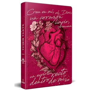 Biblia Reina Valera 1960 Letra Grande, Tapa Dura, Tamaño Manual Corazón (Rosada) / Spanish Bible Rvr 1960. Handy Size, Large Print, Hardcover, Pink: ... Crea En Mí Un Corazón Puro Rosada Biblia Reina Valera 1960 Letra Grande, Tapa Dura, Tamaño Manual Corazón (Rosada) / Spanish Bible Rvr 1960. Handy Size, Large Print, Hardcover, Pink: ... Crea En Mí Un Corazón Puro Rosada