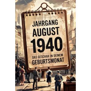 Lehmann, Andreas Jahrgang August 1940 – Das geschah in deinem Geburtsmonat: Ein besonderes Geschenk für alle, die im August 1940 geboren wurden – Die wichtigsten Ereignisse deines ersten Lebensmonats Lehmann, Andreas Jahrgang August 1940 – Das geschah in deinem Geburtsmonat: Ein besonderes Geschenk für alle, die im August 1940 geboren wurden – Die wichtigsten Ereignisse deines ersten Lebensmonats