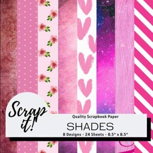 Scrap It! Shades Pink Scrapbook Paper Pad 8.5" x 8.5" 8 Designs 24 Pages: Versatile craft paper perfect for Scrap Books, Greetings Cards, Party ... Origami, Decoupage, Collages and more! Scrap It! Shades Pink Scrapbook Paper Pad 8.5" x 8.5" 8 Designs 24 Pages: Versatile craft paper perfect for Scrap Books, Greetings Cards, Party ... Origami, Decoupage, Collages and more!