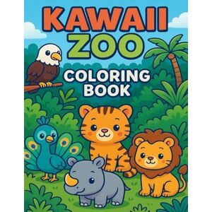 Dalton, Mina Kawaii Zoo Animals Coloring Book for Kids, Teens, and Adults Cute Jungle Safari Animals: Adorable Coloring Designs for Relaxation, Learning, and Playtime Fun (Color Me Kawaii!) Dalton, Mina Kawaii Zoo Animals Coloring Book for Kids, Teens, and Adults Cute Jungle Safari Animals: Adorable Coloring Designs for Relaxation, Learning, and Playtime Fun (Color Me Kawaii!)