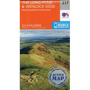 Ordnance Survey The Long Mynd & Wenlock Edge Map Weatherproof Church Stretton & Craven Arms OS Explorer Active Map 217 England Walks Hiking Maps Adventure Ordnance Survey The Long Mynd & Wenlock Edge Map Weatherproof Church Stretton & Craven Arms OS Explorer Active Map 217 England Walks Hiking Maps Adventure