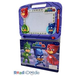 Phidal Publishing Inc. PJ Masks Read & Doodle Learning resources for kids, a magnetic drawing pad, an easy-to-use pen, 22-page board book for reading and drawing Phidal Publishing Inc. PJ Masks Read & Doodle Learning resources for kids, a magnetic drawing pad, an easy-to-use pen, 22-page board book for reading and drawing