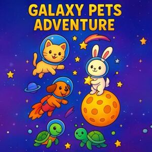 PLATHOTTAM, CYRIL Galaxy Pets Adventure: A Cosmic Coloring Journey with Cute Space Animals for Kids PLATHOTTAM, CYRIL Galaxy Pets Adventure: A Cosmic Coloring Journey with Cute Space Animals for Kids