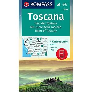 Kompass, - mairs Toscany 4-Set D/E/I (2440): Set van 4 wandelkaarten Schaal 1 : 50.000 (Kompass Wanderkarten) Kompass, - mairs Toscany 4-Set D/E/I (2440): Set van 4 wandelkaarten Schaal 1 : 50.000 (Kompass Wanderkarten)