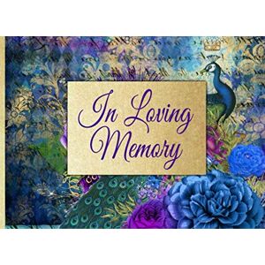 Printables, Witty In Loving Memory: Guest Book for Funeral and Memorial Services in Purple, Blue, Gold Peacock, Condolence Book, Remembrance Book for Funerals or Wake Printables, Witty In Loving Memory: Guest Book for Funeral and Memorial Services in Purple, Blue, Gold Peacock, Condolence Book, Remembrance Book for Funerals or Wake