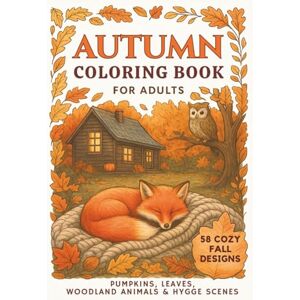Grimberg, Emma Autumn Coloring Book for Adults: 58 Cozy Fall Designs Featuring Pumpkins, Whimsical Woodland Animals and Relaxing Mandalas for Mindful Stress Relief (The Calming Seasons Collection) Grimberg, Emma Autumn Coloring Book for Adults: 58 Cozy Fall Designs Featuring Pumpkins, Whimsical Woodland Animals and Relaxing Mandalas for Mindful Stress Relief (The Calming Seasons Collection)