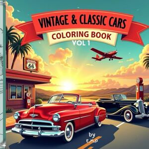 Publishing, Esther Muthoni Vintage & Classic Cars Coloring Book vol 1: 1930–1970 – Antique Hot Rods, Muscle Cars & Retro Auto Designs for Adults & Teens (Vintage Wheels ... Cars Coloring Book Series (1930–1970)) Publishing, Esther Muthoni Vintage & Classic Cars Coloring Book vol 1: 1930–1970 – Antique Hot Rods, Muscle Cars & Retro Auto Designs for Adults & Teens (Vintage Wheels ... Cars Coloring Book Series (1930–1970))