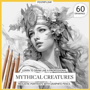 Editions, Posterlike Learn to draw like a professional Mythical Creatures. Realistic Portraits with Graphite Pencil: Realistic Artistic Drawing of Fantastical Beings Editions, Posterlike Learn to draw like a professional Mythical Creatures. Realistic Portraits with Graphite Pencil: Realistic Artistic Drawing of Fantastical Beings