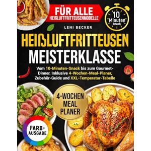 Becker Heißluftfritteuse Meisterklasse: Vom 10 Minuten Snack bis zum Gourmet Dinner. Inklusive 4 Wochen Meal Planer, Zubehör Guide und XXL Temperatur Tabelle Becker Heißluftfritteuse Meisterklasse: Vom 10 Minuten Snack bis zum Gourmet Dinner. Inklusive 4 Wochen Meal Planer, Zubehör Guide und XXL Temperatur Tabelle