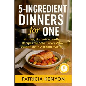 Kenyon, Patricia 5-Ingredient Dinners for One: Simple, Budget-Friendly Recipes for Solo Cooks Who Want Flavor Without Waste Kenyon, Patricia 5-Ingredient Dinners for One: Simple, Budget-Friendly Recipes for Solo Cooks Who Want Flavor Without Waste