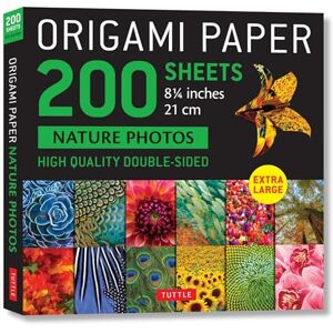 Tuttle Publishing Origami Paper 200 Sheets Nature Photos 8 1/4" (21 CM): Extra Large Tuttle Origami Paper: High-Quality Double Sided Origami Sheets Printed with 12 ... ... (Instructions for 6 Projects Included) Tuttle Publishing Origami Paper 200 Sheets Nature Photos 8 1/4" (21 CM): Extra Large Tuttle Origami Paper: High-Quality Double Sided Origami Sheets Printed with 12 ... ... (Instructions for 6 Projects Included)