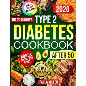 Miller, Paula The 20 Minutes Type 2 Diabetes Cookbook After 50: 2000-Day Easy and Delicious, Science-Backed Meals for Eat the Food You Love and Restore Health Includes 60-Day Meal Plan & Stress-Free Dining Out Miller, Paula The 20 Minutes Type 2 Diabetes Cookbook After 50: 2000-Day Easy and Delicious, Science-Backed Meals for Eat the Food You Love and Restore Health Includes 60-Day Meal Plan & Stress-Free Dining Out