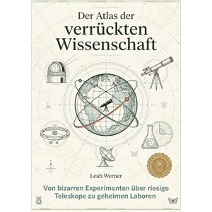 Werner, Leah Der Atlas der verrückten Wissenschaft: Von bizarren Experimenten über riesige Teleskope zu geheimen Laboren. Ein faszinierender Einblick in die seltsamsten Ecken der Forschung Werner, Leah Der Atlas der verrückten Wissenschaft: Von bizarren Experimenten über riesige Teleskope zu geheimen Laboren. Ein faszinierender Einblick in die seltsamsten Ecken der Forschung