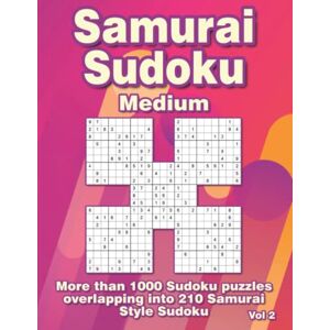 Books & Publishing, Flatline Samurai Sudoku Puzzle Book: 1000 Medium Samurai Sudoku Variations for Adults overlapping into 210 Puzzles Books & Publishing, Flatline Samurai Sudoku Puzzle Book: 1000 Medium Samurai Sudoku Variations for Adults overlapping into 210 Puzzles