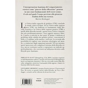 Kant, Immanuel Critica della capacità di giudizio Kant, Immanuel Critica della capacità di giudizio