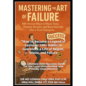 USMAN CMgr DBA PhD LLM MBA MSc EMBA ITC FDA BA Hons, DR MD Mastering the Art of Failure 100+ Proven Ways to Waste Time Destroy Dreams and Ruin Your Life Like a True Champion: The Ultimate Anti-Success Guide for the Lazy Unmotivated and Proudly Unproducti USMAN CMgr DBA PhD LLM MBA MSc EMBA ITC FDA BA Hons, DR MD Mastering the Art of Failure 100+ Proven Ways to Waste Time Destroy Dreams and Ruin Your Life Like a True Champion: The Ultimate Anti-Success Guide for the Lazy Unmotivated and Proudly Unproducti