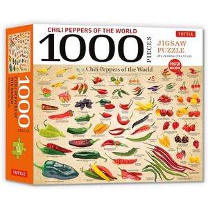 Tuttle Publishing Chili Peppers of the World 1000 Piece Jigsaw Puzzle: For Adults and Families Finished Puzzle Size 29 X 20 Inch (74 X 51 CM); A3 Sized Poster Tuttle Publishing Chili Peppers of the World 1000 Piece Jigsaw Puzzle: For Adults and Families Finished Puzzle Size 29 X 20 Inch (74 X 51 CM); A3 Sized Poster