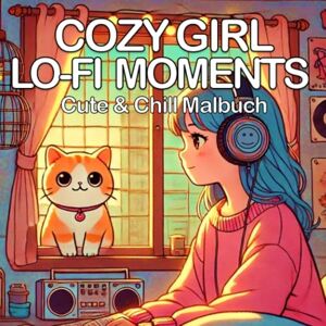 Meik, Millie Cozy Girl Lofi Moments Cute und Chill Cozy Malbuch für Erwachsene: Lo-Fi Kunst mit Vinyl LPs, Retro 80er, Katzen, Anime, Messy Schlafzimmer Meik, Millie Cozy Girl Lofi Moments Cute und Chill Cozy Malbuch für Erwachsene: Lo-Fi Kunst mit Vinyl LPs, Retro 80er, Katzen, Anime, Messy Schlafzimmer