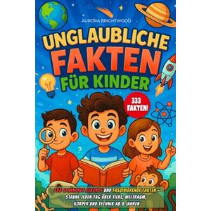 Brightwood, Aurora Unglaubliche Fakten Für Kinder: 333 Spannende Rekorde Und Faszinierende Fakten – Staune Jeden Tag Über Tiere, Weltraum, Körper Und Technik Ab 8 Jahren Brightwood, Aurora Unglaubliche Fakten Für Kinder: 333 Spannende Rekorde Und Faszinierende Fakten – Staune Jeden Tag Über Tiere, Weltraum, Körper Und Technik Ab 8 Jahren