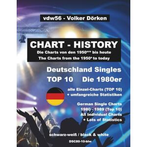 Dörken, Volker Deutschland Singles 1980er (wöchentliche TOP 10): The German Single Charts of the 1980ies (week by week TOP 10) schwarz-weiß: Alle Single-Charts der 1980er Jahre (TOP 10 Edition) Dörken, Volker Deutschland Singles 1980er (wöchentliche TOP 10): The German Single Charts of the 1980ies (week by week TOP 10) schwarz-weiß: Alle Single-Charts der 1980er Jahre (TOP 10 Edition)