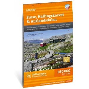 Calazo Forlag Turkart Finse, Hallingskarvet & Aurlandsdalen 1:50 000 (Mountain map detailed scale) Calazo Forlag Turkart Finse, Hallingskarvet & Aurlandsdalen 1:50 000 (Mountain map detailed scale)