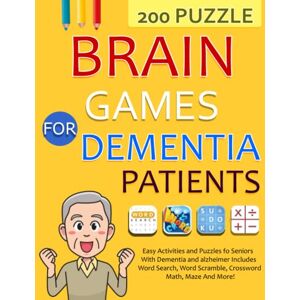 FGSD, MPER Brain Games For Dementia Patients: Easy Activities and Puzzles for Seniors With Dementia and alzheimer Includes Word Search, Word Scramble, Crossword, Math, Maze And More! FGSD, MPER Brain Games For Dementia Patients: Easy Activities and Puzzles for Seniors With Dementia and alzheimer Includes Word Search, Word Scramble, Crossword, Math, Maze And More!