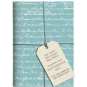 Jane Austen, Ada Lovelace, Mary Shelley Handwriting Notebook Set: 3 A5 ruled notebooks with stitched spines Jane Austen, Ada Lovelace, Mary Shelley Handwriting Notebook Set: 3 A5 ruled notebooks with stitched spines