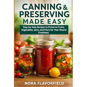 Flavorfield, Nora Canning & Preserving Made Easy: Step-by-Step Recipes to Preserve Fruits, Vegetables, Jams, Pickles, and More for Year-Round Freshness Flavorfield, Nora Canning & Preserving Made Easy: Step-by-Step Recipes to Preserve Fruits, Vegetables, Jams, Pickles, and More for Year-Round Freshness