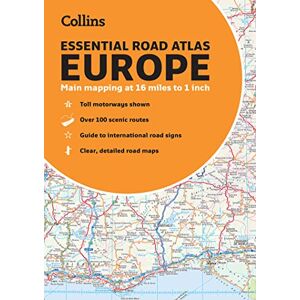 Collins Maps Collins Essential Road Atlas Europe: Clear and detailed map of Europe in handy A4 paperback Collins Maps Collins Essential Road Atlas Europe: Clear and detailed map of Europe in handy A4 paperback