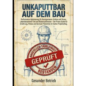 Betrieb, Gesunder Unkaputtbar auf dem Bau: Performance-Optimierung für Bauingenieure: Schluss mit Stress, Leberkässemmel-Tief und Rückenschmerzen – Der Praxis-Guide für Ernährung, Fitness und Burnout-Prävention Betrieb, Gesunder Unkaputtbar auf dem Bau: Performance-Optimierung für Bauingenieure: Schluss mit Stress, Leberkässemmel-Tief und Rückenschmerzen – Der Praxis-Guide für Ernährung, Fitness und Burnout-Prävention