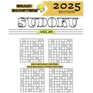 BOOKS, RGF Brain Boosters: Easy Sudoku Fun, Vol.#9, 4 Unique 9x9 Puzzles, Designed to Help Build Logic Skills and Improve Focus in a Fun, Relaxing Way. Great for ... Light Brain Games. 10 Collectible Volume. BOOKS, RGF Brain Boosters: Easy Sudoku Fun, Vol.#9, 4 Unique 9x9 Puzzles, Designed to Help Build Logic Skills and Improve Focus in a Fun, Relaxing Way. Great for ... Light Brain Games. 10 Collectible Volume.