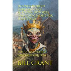 Crant, Bill HOUNDS IN NIGHT GARDENS CHASE SHADOWS: HISTORIES UNFOLDING NEAR DUSK HAUNTINGLY: HEROES UNCOVER NEW DANGERS HOURLY NOW (comedy/sci-fi-horror) Crant, Bill HOUNDS IN NIGHT GARDENS CHASE SHADOWS: HISTORIES UNFOLDING NEAR DUSK HAUNTINGLY: HEROES UNCOVER NEW DANGERS HOURLY NOW (comedy/sci-fi-horror)
