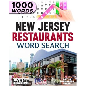 STATES OF AMERICA WORD SEARCH BOOKS New Jersey Restaurants Word Search: Large Print STATES OF AMERICA WORD SEARCH BOOKS New Jersey Restaurants Word Search: Large Print