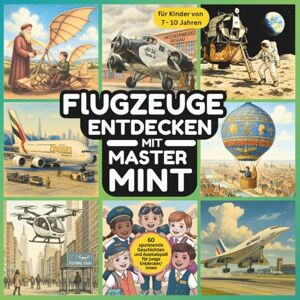 Lucas, Gero Flugzeuge entdecken mit Master MINT 60 spannende Geschichten und Ausmalspaß für junge Entdecker/innen von 7 10 Jahren: Malbuch zu den technischen Errungenschaften in der Fliegerei Lucas, Gero Flugzeuge entdecken mit Master MINT 60 spannende Geschichten und Ausmalspaß für junge Entdecker/innen von 7 10 Jahren: Malbuch zu den technischen Errungenschaften in der Fliegerei