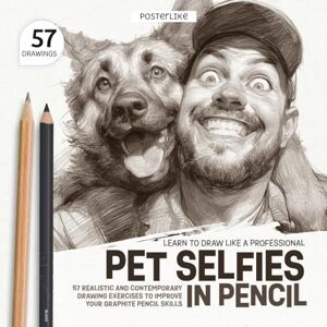 Editions, Posterlike Learn to Draw Like a Professional. Pet Selfies in Pencil: 57 Realistic and Contemporary Drawing Exercises to Improve Your Graphite Pencil Skills Editions, Posterlike Learn to Draw Like a Professional. Pet Selfies in Pencil: 57 Realistic and Contemporary Drawing Exercises to Improve Your Graphite Pencil Skills