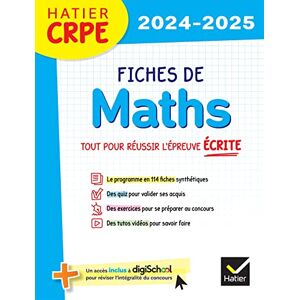 Mante, Michel Hatier CRPE Fiches de Maths Epreuve écrite d'admissibilité L3 et M2: Concours 2026 et 2027 pour les L3 et les M2 Mante, Michel Hatier CRPE Fiches de Maths Epreuve écrite d'admissibilité L3 et M2: Concours 2026 et 2027 pour les L3 et les M2
